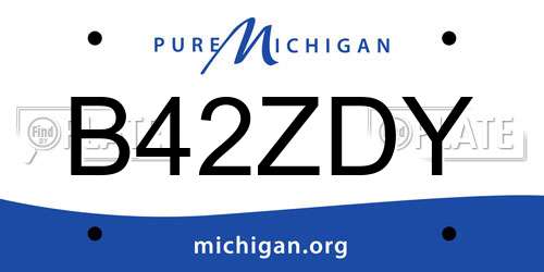 B42ZDY Michigan License Plate