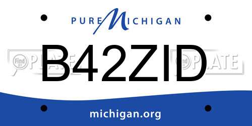 B42ZID Michigan License Plate