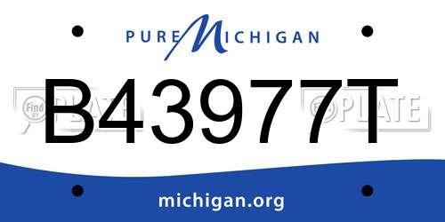 B43977T Michigan License Plate