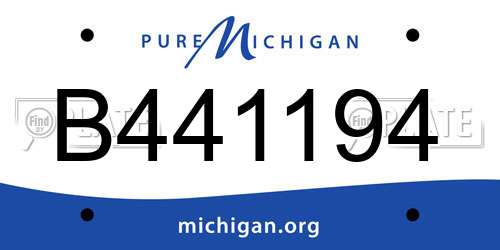 B441194 Michigan License Plate