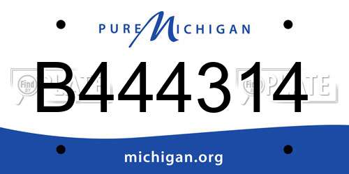 B444314 Michigan License Plate