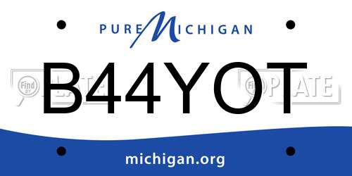 B44YOT Michigan License Plate