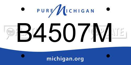 B4507M Michigan License Plate