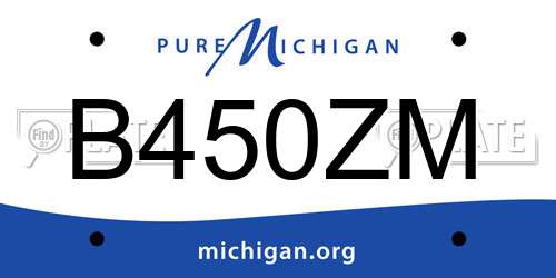 B450ZM Michigan License Plate