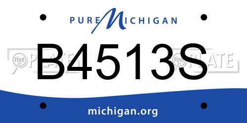 B4513S Michigan License Plate