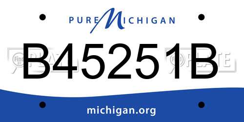 B45251B Michigan License Plate