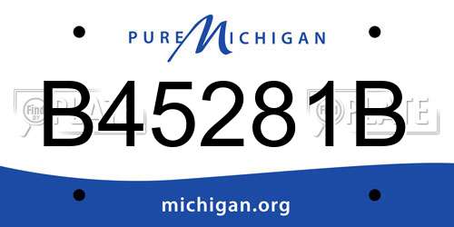 B45281B Michigan License Plate
