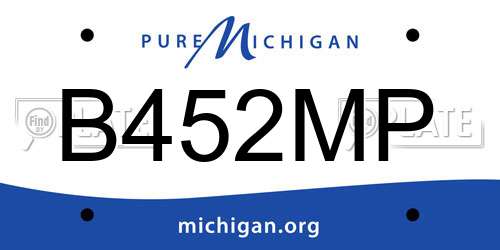 B452MP Michigan License Plate