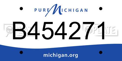 B454271 Michigan License Plate