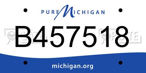 B457518 Michigan License Plate