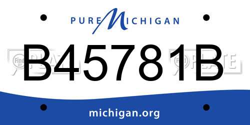 B45781B Michigan License Plate