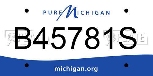 B45781S Michigan License Plate
