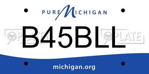 B45BLL Michigan License Plate