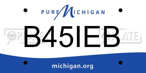 B45IEB Michigan License Plate