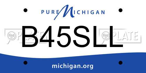 B45SLL Michigan License Plate