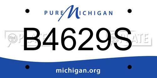 B4629S Michigan License Plate