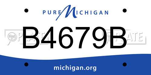B4679B Michigan License Plate