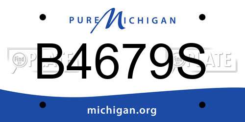 B4679S Michigan License Plate