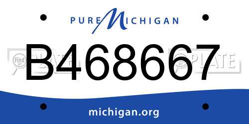 B468667 Michigan License Plate