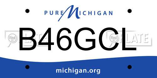 B46GCL Michigan License Plate