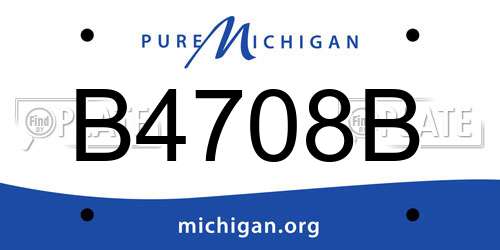 B4708B Michigan License Plate