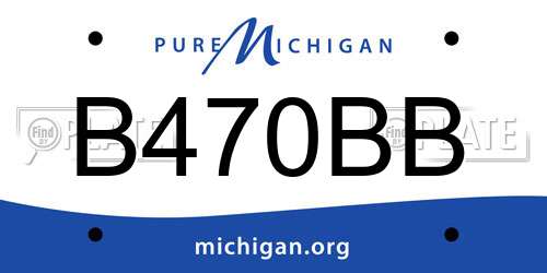 B470BB Michigan License Plate