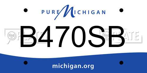 B470SB Michigan License Plate