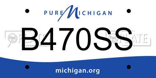 B470SS Michigan License Plate