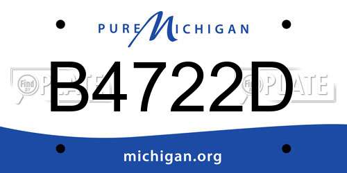 B4722D Michigan License Plate
