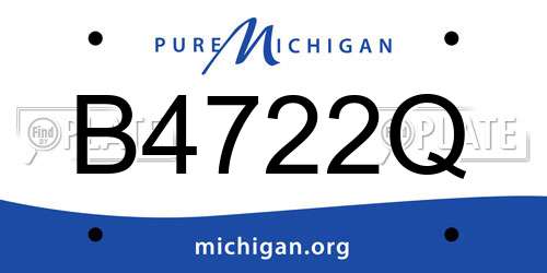 B4722Q Michigan License Plate