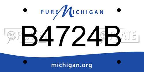 B4724B Michigan License Plate