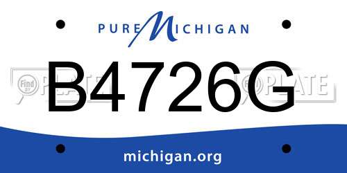B4726G Michigan License Plate