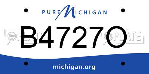 B4727O Michigan License Plate