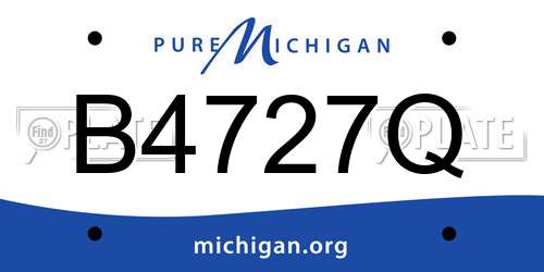 B4727Q Michigan License Plate