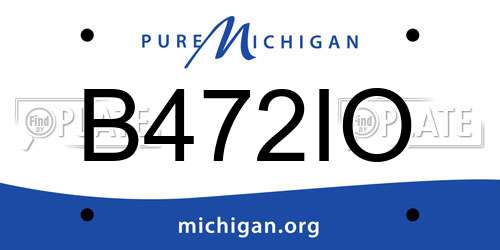 B472IO Michigan License Plate