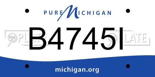 B4745I Michigan License Plate
