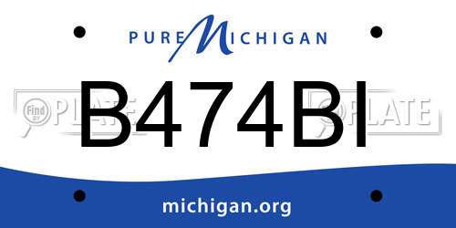 B474BI Michigan License Plate