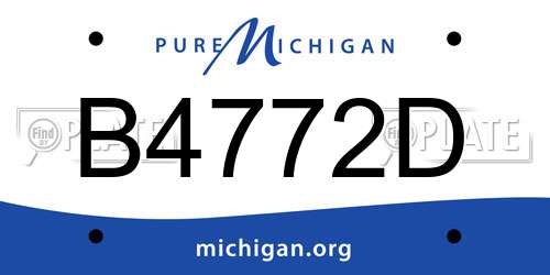 B4772D Michigan License Plate