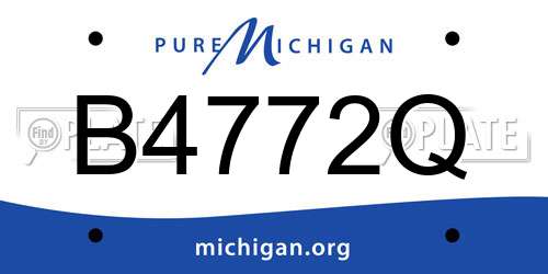 B4772Q Michigan License Plate