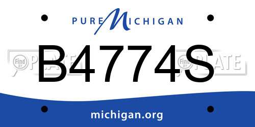 B4774S Michigan License Plate