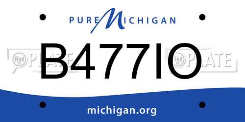 B477IO Michigan License Plate