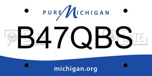 B47QBS Michigan License Plate