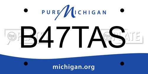 B47TAS Michigan License Plate