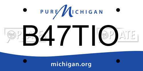 B47TIO Michigan License Plate