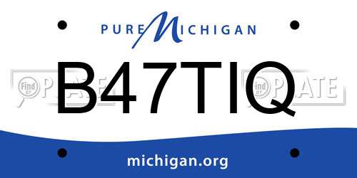 B47TIQ Michigan License Plate