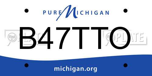 B47TTO Michigan License Plate