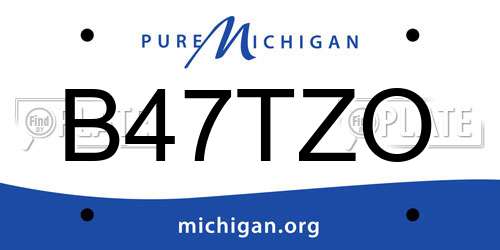 B47TZO Michigan License Plate