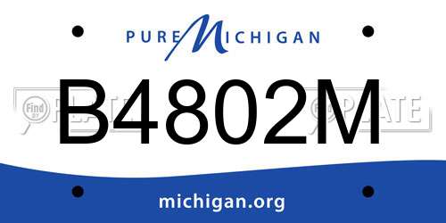B4802M Michigan License Plate
