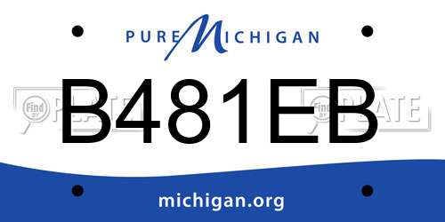 B481EB Michigan License Plate