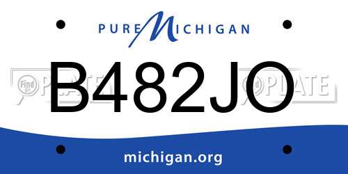 B482JO Michigan License Plate